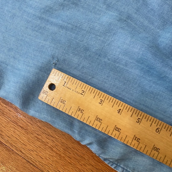 BILLY T Woman’s Denim’s Dress Collar Adjustable Sleeves Size XL Lyocell Blue - Picture 11 of 14